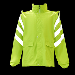 Factory Direct Fluorescent Green Winter High Visibility ANSI Class 1 Waterproof Safety <b>Vest</b> <b>Reflective</b> Strips 100% Polyester - Product Image 3