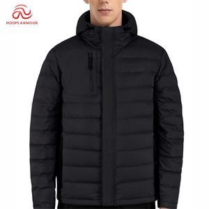 Veste matelassée imperméable pour hommes Manteau matelassé d'hiver à bulles rembourré en polyester vert Veste matelassée pour l'extérieur pour hommes - Product Image 1
