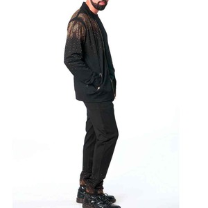 Survêtement d'hiver pour homme avec strass, impression numérique personnalisée, logo personnalisé, coupe régulière, réversible, coupe-vent, style hip-hop - Product Image 2