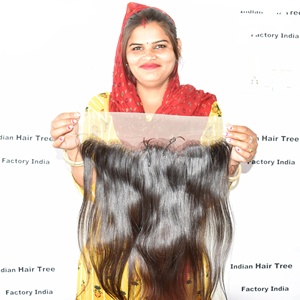 Extensions de cheveux Remy de Temple indien vierge non transformés cuticule alignée vague profonde naturelle couleur noire traitement chimique aucun - Product Image 1