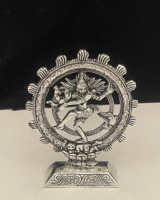 Métal argenté allemand antique de haute qualité, fait à la main, Natraj idole d'argent pour la décoration de la maison et le cadeau de retour de mariage