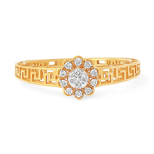 Anillo de compromiso de diamante cultivado en laboratorio de forma redonda de 2,0 quilates, último diseño, anillo de diamante de oro amarillo de 14K certificado IGI para mujer - Product Image 1
