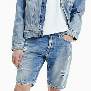 2024 personalizado en blanco para hombre playa de secado rápido transpirable pantalones cortos conjuntos de algodón de mezclilla Cargo pantalones cortos conjunto para hombres - Product Image 5