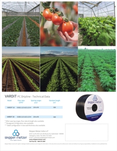 Vardit PC ควบคุม16mm 1.0 LPH 24 MIL 0.60mm หยดระยะห่างด้านข้าง50 cm - Product Image 6