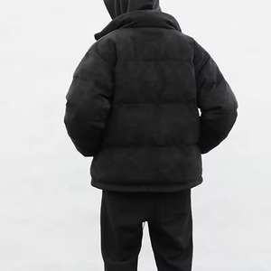 Veste matelassée d'hiver personnalisée OEM, vêtements de rue tendance, pour hommes, coupe-vent, fermeture éclair, duvet de canard, 2026 - Product Image 2