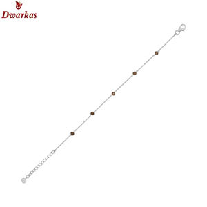 wholesale classic fine jewelry 925 Sterling silver smoky quartz stone <b>beads</b> <b>bracelet</b> - Product Image 2