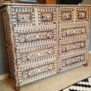 Consola de mesa de té elegante de gama alta india, diseño de resina con incrustaciones de hueso óptico, madera para sala de estar, Hotel, precio al por mayor de fábrica - Product Image 2