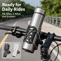 Porte-gobelet de vélo sans perçage, universel, rotatif à 360° °   Support de bouteille d'eau pour guidon de vélo, vélo électrique, moto, convient à 85 mm