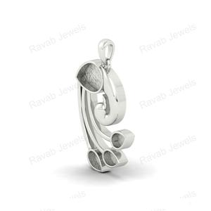 2025 Best Seller 25mm Paon Style Rhodium Fait À La Main En Argent Sterling 925 Collier Dames Inspiré Fine Jewelry Inde Souvenir - Product Image 6