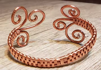 Pulsera Artesanal de Cobre de Alta Calidad, Estilo Moderno, Hecha a Mano, Trenzada, para Sanación y Terapia