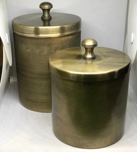 Golden Antique With Lid Best Selling Candle <b>Jar</b> for Christmas and Home Decoration High Quality Metal Iron Gold Plated Vessel - Product Image 3