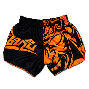 Pantalones cortos de Muay Thai de Kick Boxing personalizados OEM para hombres, diseño de sublimación con características de desgaste de artes marciales - Product Image 1