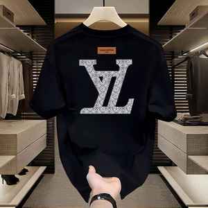 T-shirts d'été en pur coton personnalisés pour hommes et femmes, articles pour couples à manches courtes polyvalents et amples avec t-shirt à impression numérique - Product Image 4