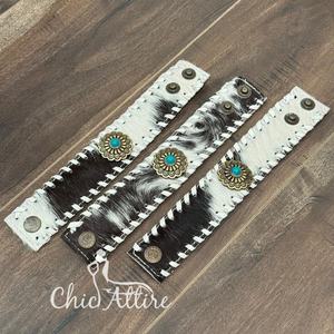 Brazalete de muñeca de piel de vaca Vintage personalizado al por mayor de alta calidad para banda ajustable de borde trenzado de cuero genuino Unisex - Product Image 1