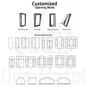 Ventana de <span class=keywords><strong>PVC</strong></span> Curva de Estilo Alemán, Doble Vidrio, Ventana de Arco Simple Insonorizada, Ventana Abatible de Vinilo UPVC Insonorizada - Product Image 5