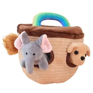 Bite AND Play-Toy Animal Home Stuffed Lion Plush Horse Dog Elephant Toy House For Assorted Animal