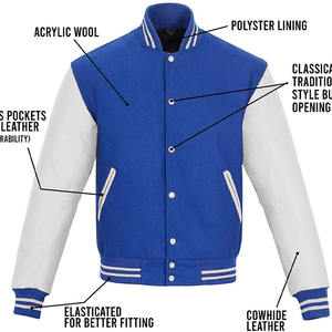 Veste universitaire grande taille OEM en couleurs unies | Veste utilitaire d'hiver en laine | Tailles et couleurs personnalisées disponibles - Product Image 3