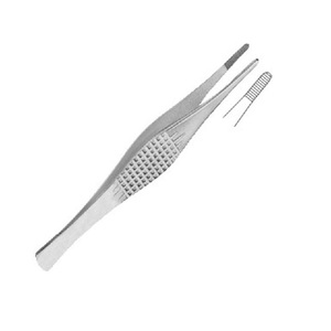 Pinces à dissection 1X2 dents en acier inoxydable, usage clinique, instruments médicaux, vente en gros, alimentation manuelle - Product Image 1