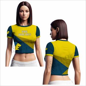 Camisetas Cortas de Mujer de Alta Calidad Más Vendidas en Oferta Online, Camisetas Cortas de Mujer con Color Personalizado - Product Image 4