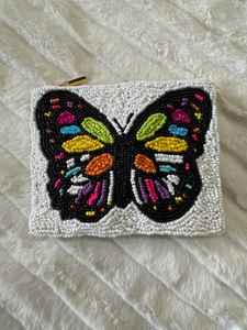 Classic Beaded Coin Purse Pearl and Diamond Beaded <b>Make</b> <b>up</b> <b>Bag</b> Wedding or Party Gift for Her - Product Image 4