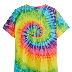 Nueva llegada Tie-Dye camisetas Premium algodón de punto de manga corta cuello redondo Fitness Casual Wear transpirable y elegante - Product Image 2