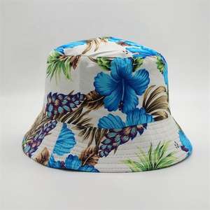 2025 Wholesale Best High Quality Reversible Bucket Hats Custom Floral Print <b>Caps</b> for Vacation <b>Hiking</b> - Product Image 6