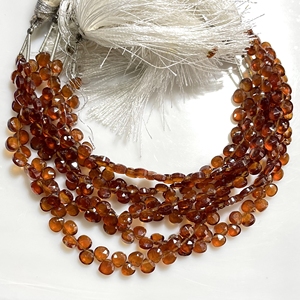 ลูกปัดพลอยโกเมนเฮสโซไนท์ขนาด4-4.5มม. ลูกปัดรูปหัวใจขนาดเล็กลูกปัดสีส้มขายส่ง - Product Image 5