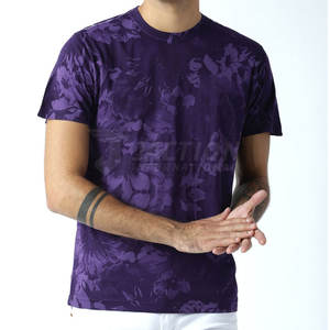 Camisetas de sublimación para hombre de calidad superior 100% algodón transpirable ajuste holgado patrón sólido impreso al por mayor - Product Image 1