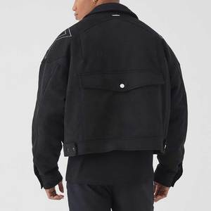 Chaqueta de Cuero de Pescado Vintage para Hombre, Diseño Totalmente Personalizado, Ropa de Invierno, Cuello Alto, Impermeable, Precio Bajo, Fabricante Mayorista - Product Image 2