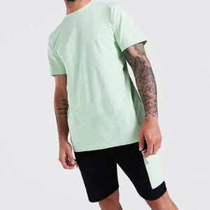 Nouveau tendance Dernier style Vêtements d'été à manches courtes pour hommes Ensemble double personnalisé de couleur unie à bas prix pour hommes - Product Image 4