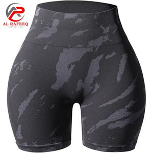 Gran oferta de pantalones cortos de Yoga para correr, pantalones cortos de motorista de Yoga sin costuras con tinte de corbata, pantalones cortos deportivos de cintura alta para mujer - Product Image 3