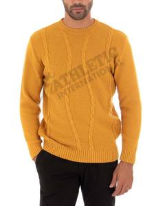 Custom Men's Clothing Crewneck Sweaters Plain Cotton Blank Men's Pullover Casual Wool Knitted Striped Sweaters Breathable 2023 - Product Image 2