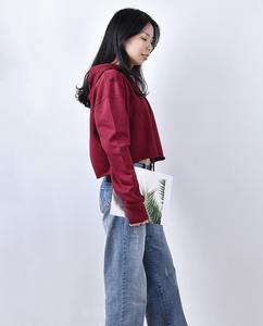 Fabricante OEM Personalizado, Sudaderas Cortas de Alta Calidad para Mujer, Sudaderas Lisas, Conjunto de Sudaderas con Capucha para Chicas, Precio al por Mayor - Product Image 6