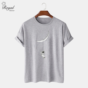 Camiseta de Verano para Hombre de Algodón/Poliéster con Logotipo Frontal, Tejido de Punto, Manga Corta, Diseño Casual, Patrón Liso, Transpirable y Antibolitas - Product Image 2