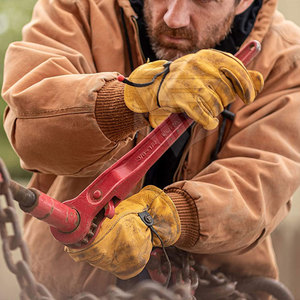 Gants de travail en cuir longs résistants à la chaleur de marque personnalisée Gants de sécurité Fournisseurs pakistanais - Product Image 4