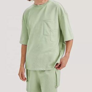 OEM personnalisé d'été hommes de deux pièces t-shirt et shorts ensemble casual jogging survêtement 2 pièces courtes ensembles pour hommes - Product Image 6