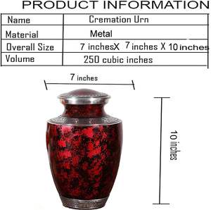 Urnas de cremación grabadas a mano de aluminio para cenizas para adultos, urnas funerarias para hombres, mujeres, urnas de entierro para niños, Regalo para mamá - Product Image 6