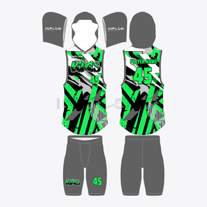Uniformes de Fútbol Americano de Poliéster Premium al por Mayor, Uniformes de Fútbol Americano Sublimados Cortos 7v7, Letra Personalizable para Pedidos de Equipo - Product Image 1