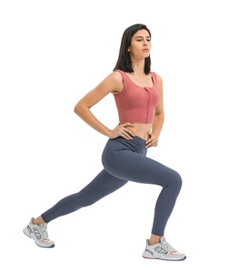 Cómodo sujetador trasero de belleza antiflacidez, camiseta sin mangas deportiva de copa fija ligera con logotipo frontal de talla grande sin costuras - Product Image 2