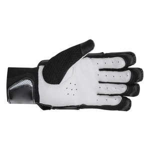 Guantes de Bateo de Cricket de Cuero PU Pakistaní de Primera Calidad, Diseño Liso, Color Blanco, Talla Mediana, Precio Razonable - Product Image 5