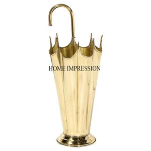 Support de parapluie en métal robuste à texture martelée plaquée or de haute qualité Accessoires de décoration pour la maison et l'hôtel d'Inde - Product Image 6