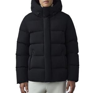 Veste matelassée tendance à fermeture éclair intégrale 2026 NOIR Imperméable Sport de plein air Manteau d'hiver pour homme - Product Image 1