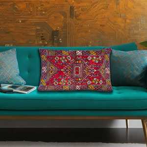 Cojín con Estampado Floral Boho - Cojín Vibrante para Decoración del Hogar, 32"x32" - 80x80 cm - Product Image 5