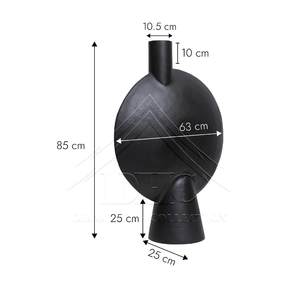 Nouvel arrivage de vase à fleurs moderne en métal et fer en aluminium fini noir pour la maison, décorations de Noël, prix de gros disponible - Product Image 1