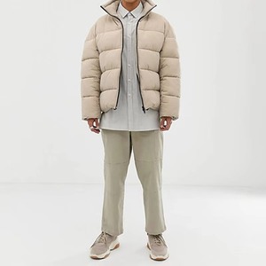 Chaqueta de Plumón Personalizada para Hombre, Cortavientos de Invierno, Color Beige, Ropa Exterior de Moda, Fabricante Mayorista OEM - Product Image 4