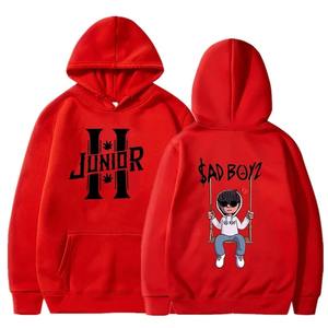 Vente en gros printemps sweats à capuche pour hommes Junior H triste garçons Harajuku filles Hip Hop pull fantaisie musique cadeau décontracté ample vêtements confortables - Product Image 5
