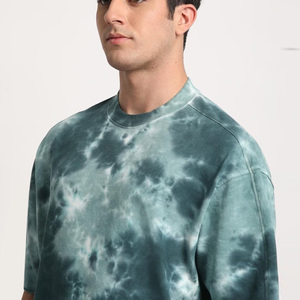 Camisas personalizadas de verano con tinte de corbata para hombres, producción OEM de tela de algodón transpirable con impresión de logotipo y marca de etiqueta privada - Product Image 4
