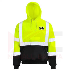 Sudaderas DE SEGURIDAD reflectantes de alta visibilidad con capucha Logotipo personalizable Parche de ropa de trabajo de PVC para seguridad de construcción de carreteras de tráfico - Product Image 1