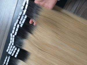 Cinta larga ins Extensiones de cabello humano Cutícula virgen alineada 100% Cabello vietnamita Doble dibujado Remy Cabello Color personalizado - Product Image 3