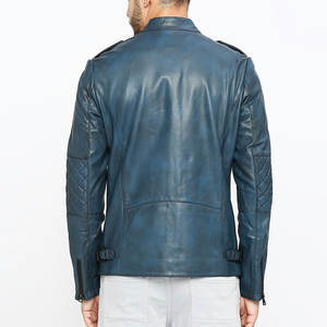 Chaqueta de cuero de motorista de corte regular con gran personalidad, entrega rápida, precio con descuento, chaqueta de cuero con diseño de logotipo personalizado de peso pesado - Product Image 4